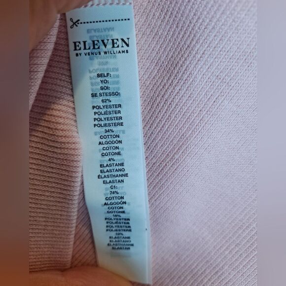 Eleven By  Williams Womens Baseline Pink Tennis Polo Crop Top Shirt NWT - Picture 3 of 7
